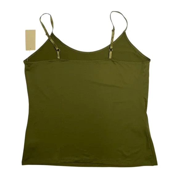 Coldwater Creek Tank Top Womens M Olive Green Stretch NWT - Picture 2 of 6